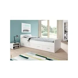 Begabino Jugendbett Boro 90 x 200 cm Buche massiv weiß