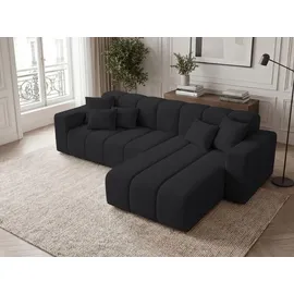 GRAINGOLD Ecksofa Nork Schwarz Rechts