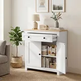 Homcom Sideboard 78,5 x 80 x 35 cm Weiß