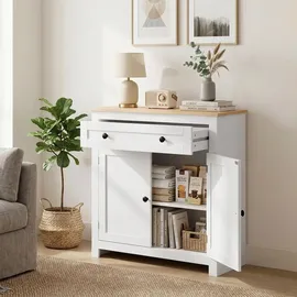 Homcom Sideboard 78,5 x 80 x 35 cm Weiß