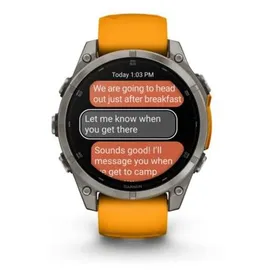 Garmin fenix 8 AMOLED 47 mm sapphire, graphit / titanium titan mit QuickFit Silikon-Armband 26 mm