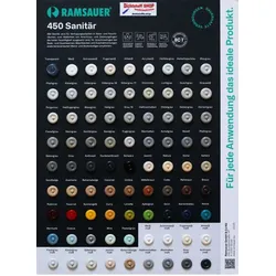 Ramsauer 450 Sanitär Silikon Dichtstoff Farbkarte-Tupfenkarte