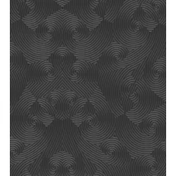 Harald Glööckler Designer Barock Vliestapete 54466 - Schwarz / Anthrazit / Metallic