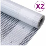 vidaXL Gitter-Abdeckplanen 2 Stk. 260 g/m2 4x15 m Weiß