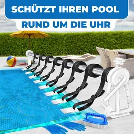 Kesser Pool Aufroller Premium Aufrollsystem 1,05m - 6,15 m für Solarplane mobiles Aufrollvorrichtung für Poolplane & Abdeckung inkl. Bänder, witterungsbeständiges Material