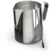 xavax Barista-Milchkännchen mit Latte Art Pen, Edelstahl, 600 ml, Silber