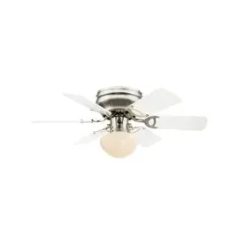 GLOBO Ugo 76 cm Deckenventilator nickel matt/graphit/weiß mit Licht