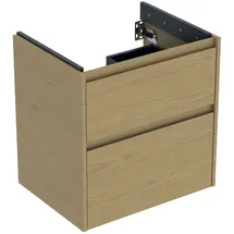Geberit Waschtischunterschrank 2 Schubladen 59,5 x 60,6 x 44,6 cm Eiche natur