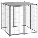 vidaXL Hundezwinger 110 x 110 x 110 cm Stahl Silber