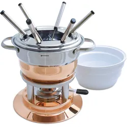 SWISSMAR Fondue-Set LAUSANNE 11-teilig Edelstahl Kupfer
