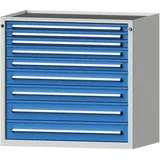 Anke Schubladenschrank B1060xT700xH980mm RAL 7035/5012 9 Schubladen