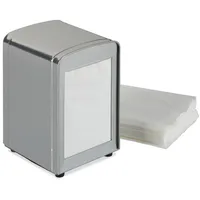 Relaxdays 5 x Serviettenspender Retro, silber