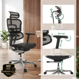 HJH Office Ergohuman GEN2 Netzstoff Schwarz