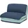 MCW Schlafsessel MCW-E68 Stoff/Textil 80 x 90 x 100 cm Hellblau/Dunkelblau mit Schlaffunktion