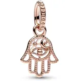 Pandora Moments Hand der Fatima Charm-Anhänger mit 14 Karat rosévergoldeter Metalllegierng, Kompatibel Moments Armbändern, 789144C00