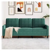 vidaXL 3-Sitzer-Sofa Dunkelgrün 180 cm Samt