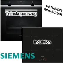 Siemens Herdset Backofen Teleskopauszug + Induktionskochfeld