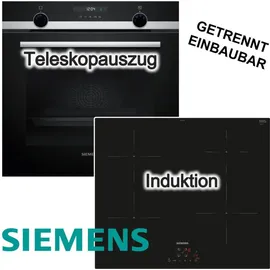 Siemens Herdset Backofen Teleskopauszug + Induktionskochfeld