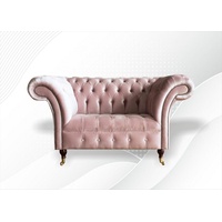 JVmoebel Chesterfield-Sessel, Chesterfield Sessel 1,5 Sitzer Design rosa