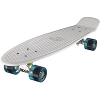 Ridge PB-27-White-ClearBlue Skateboard, White/Clear Blue, 69 cm