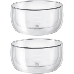 Gläser-Set ZWILLING "Sorrento", transparent, B:11,9cm H:6,2cm, Borosilikatglas, Trinkgefäße, Doppelwandig, Borosilikatglas, 2-tlg., je 280 ml