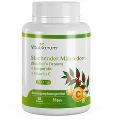 VitaSanum®- Stechender Mäusedorn (Butchers Broom) + Hesperidin + Vitamin C  500 mg 60 Kapseln
