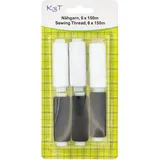 TSI Nähgarn-Set matt schwarz/weiß 0,8 mm x 6x 150,0 m