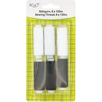 TSI Nähgarn-Set matt schwarz/weiß 0,8 mm x 6x 150,0 m