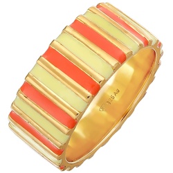 Elli Bandring Relief Rillen Emaille 925 Silber 52 Damen 