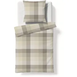 fleuresse Bettwäsche Porto 135 x 200 cm Satin Beige