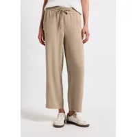 STREET ONE Emee High Waist Wide Leg Hosen Beige 34