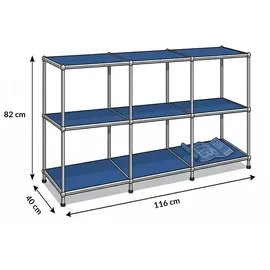 Floordirekt Concept Epure MK-018 Standregal 116 x 40 x 82 cm Blau