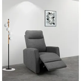 otto home Relaxsessel KAYLI mit Schaukel-, Dreh und Liegefunktion, Webstoff, Federkern, Lesesessel, TV-Sessel mit Reclinerfunktion, 360° drehbar grau
