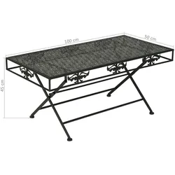 Couchtisch Klappbar Vintage-Stil Metall | vidaXL : Farbe - Schwarz