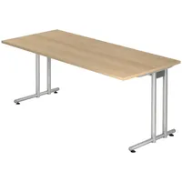 Bümö Schreibtisch Eiche, Nachbildung,Eiche, Rechteckig, 180x72x80 cm, FSC Mix,