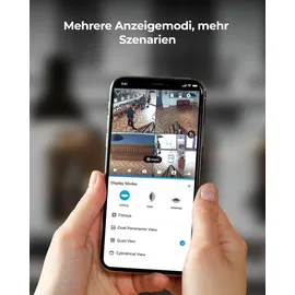 Reolink 6MP 360° Panorama Personenbewegungserkennung, Decken-/Wand-/Tisch-Installation,Schwarz - Reolink