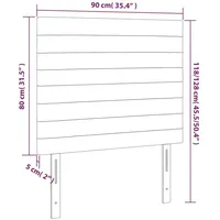 VidaXL LED Kopfteil Dunkelgrau 90x5x118/128 cm Samt