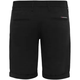 Cipo & Baxx "Shorts", Herren, Gr. 29, Normalgrößen, schwarz, 97% Baumwolle, 3% Elasthan, unifarben, regular fit knielang, Hosen Stoffhose, im unifarbenen Look