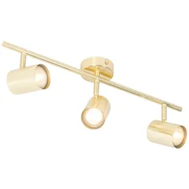 QAZQA Moderne Deckenleuchte Messing 3-flammig verstellbar - Jeana