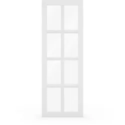 Sprossenfenster bodentief, Kunststoff, aluplast IDEAL 4000, Weiß, 600 x 1700 mm, glasteilende Sprossen, individuell konfigurieren