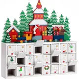 DEUBA Adventskalender zum Befüllen Winterlandschaft 24 Türchen