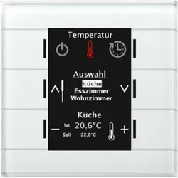 MDT technologies Glas Bedienzentrale Smart mit Farbdisplay,ws BE-GBZW.01