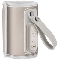 lionelo Thermup Go Tragbarer Babyflaschenwärmer USB-C, Flaschenwärmer Unterwegs & Auto, 24h Warmhaltefunktion, 5 Temperaturstufen 38–50°C, LCD Display, Thermostat, Universal, BPA-frei, Leise