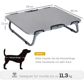 PawHut Hundeliege Outdoor 59 x 46 x 15 cm grau