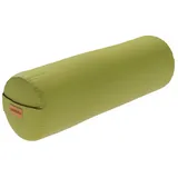 GORILLA SPORTS Yoga Bolster Yogakissen Ø20cm, aus 100% Baumwolle, mit Dinkelfüllung, Yogarolle, Waschbarer, mit Tragegriff, Yogakissen, für Restorative Yoga, Pilates grün