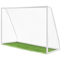 ArtSport Fußballtor 300 x 200 cm mit Netz für Garten in Weiß, inklusive praktischer Tragetasche