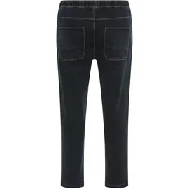 man's world plus "Große Größen", Herren, Gr. XL, N-Gr, blau schwarz washed, Denim/Jeans, Obermaterial: 98% Baumwolle, 2% Elasthan, unifarben, regular fit lang, Jeans Schlupfjeans, gerade geschnittenes Bein, Regular-Fit, mit Kordelzug