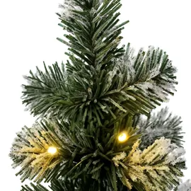 Gravidus LED Mini-Weihnachtsbäume 4er Set 40 warm weiße LEDs Schnee-Optik 53 cm