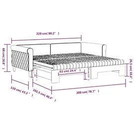 vidaXL Tagesbett 100 x 200 cm Blau