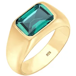 Elli PREMIUM Siegelring Edelstein Trend Statement 925 Silber Ringe   Damen 
